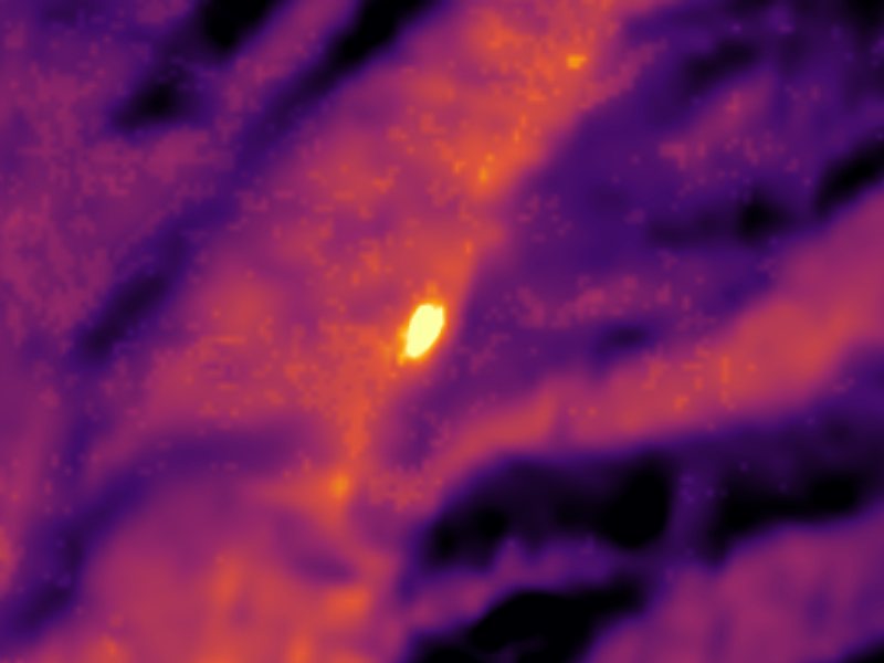 Landsat thermal view of the same ground around Boiling Springs