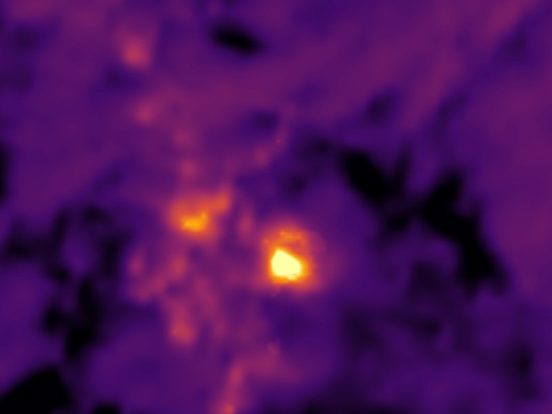 Landsat thermal view of the same ground around Cistern Spring