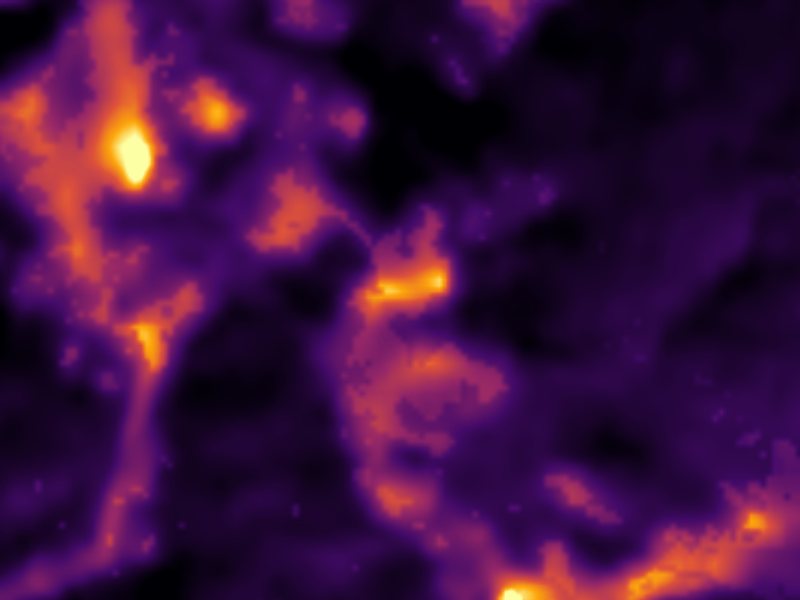 Landsat thermal view of the same ground around Fountain Group