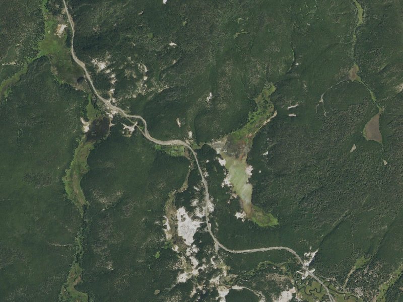 Aerial view of the ground around Gas Vent