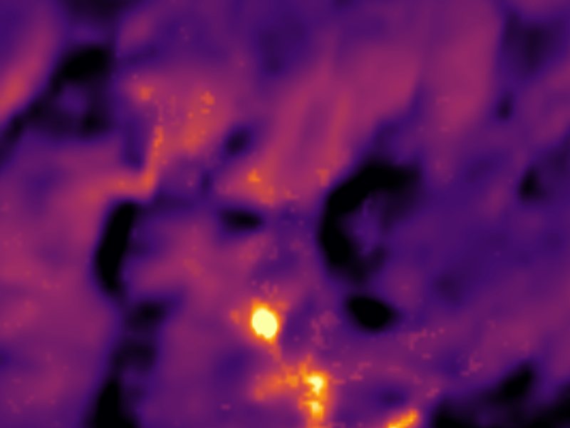 Landsat thermal view of the same ground around Gas Vent