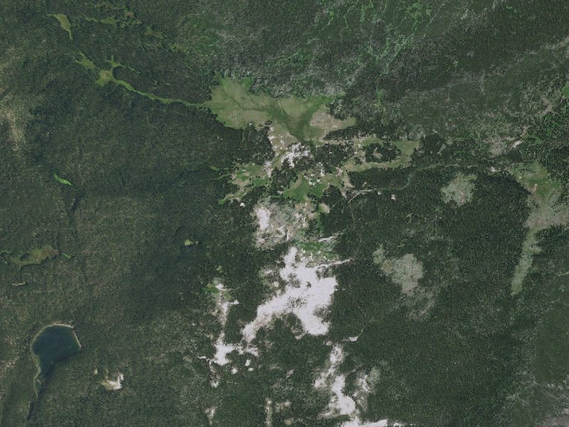 Aerial view of the ground around Gas Vent