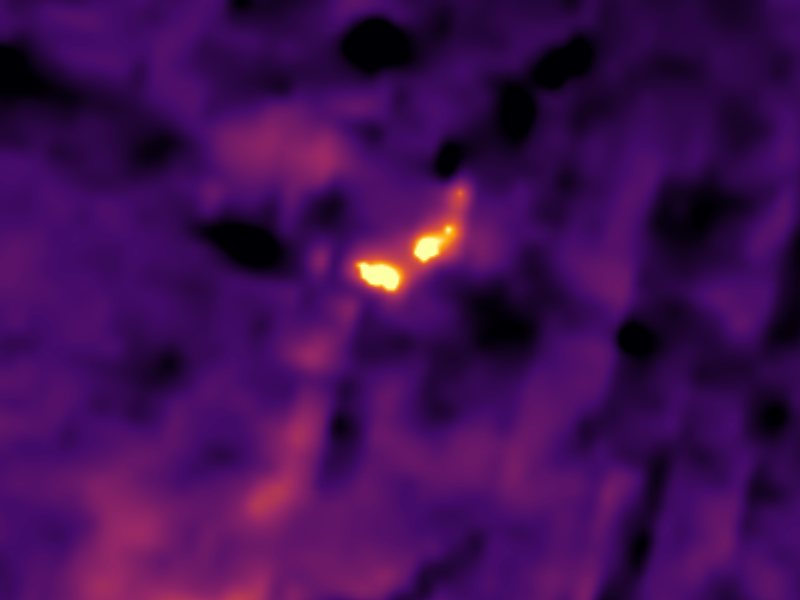 Landsat thermal view of the same ground around Gas Vents At Horseshoe Hill