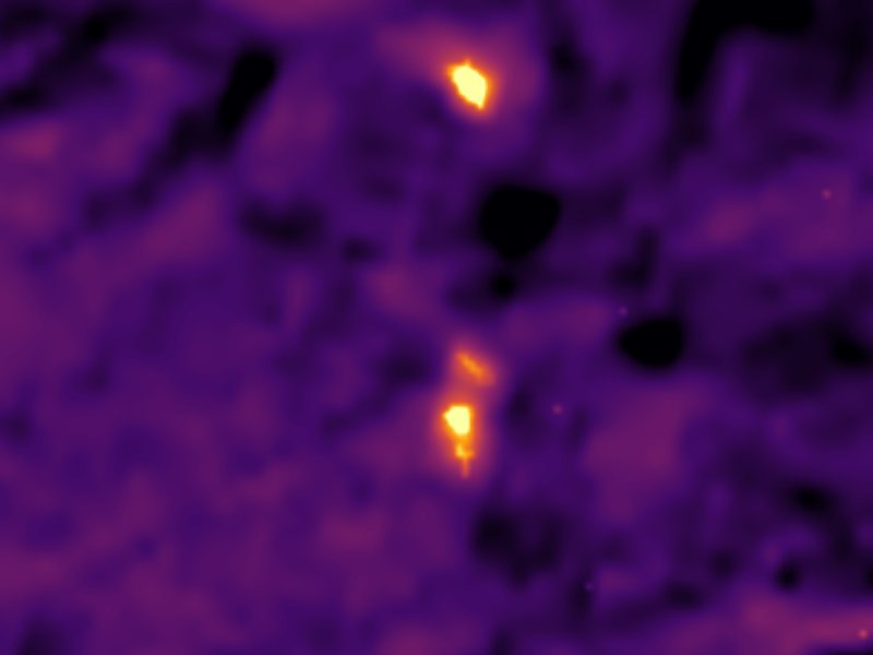 Landsat thermal view of the same ground around Gas Vents
