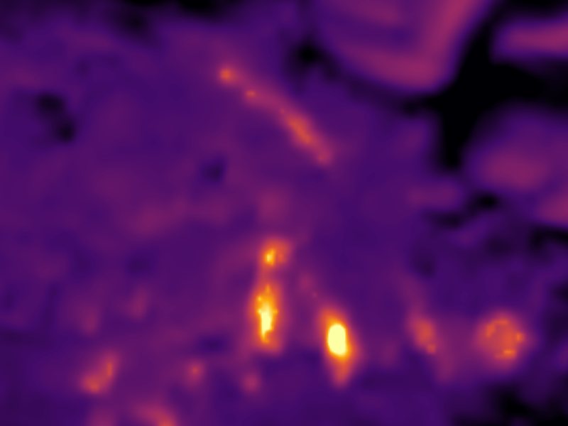 Landsat thermal view of the same ground around Hot Spring