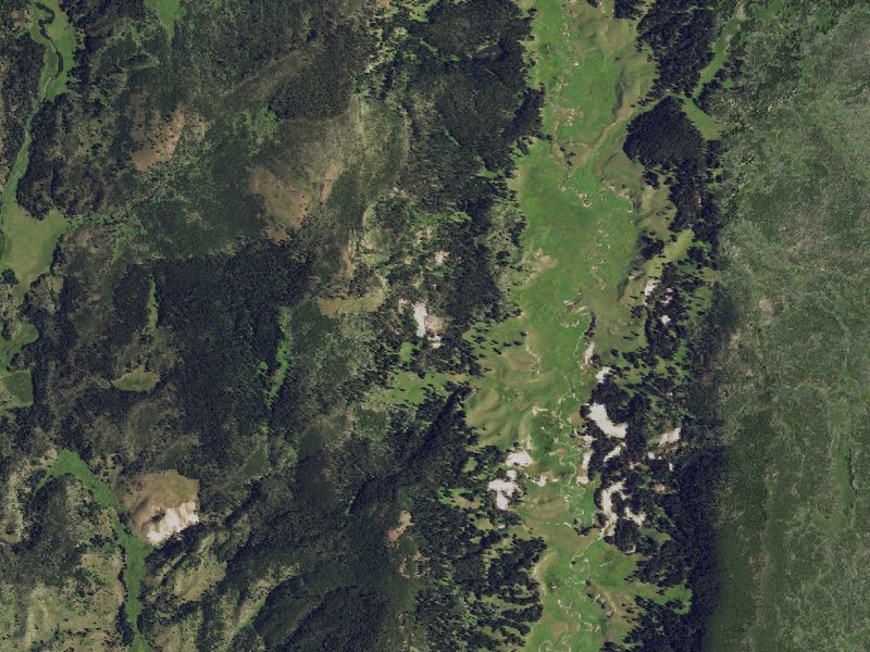Aerial view of the ground around Hot Spring