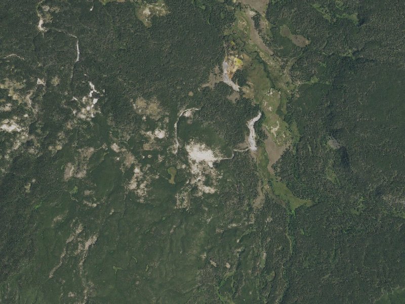 Aerial view of the ground around Hot Springs