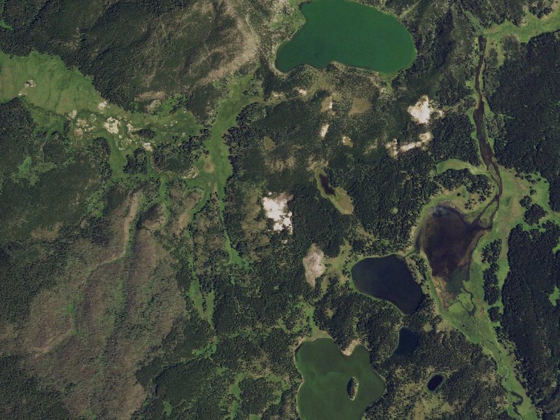 Aerial view of the ground around Hot Springs