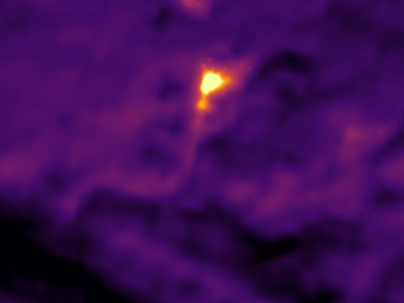 Landsat thermal view of the same ground around Hot Springs On Bog Creek