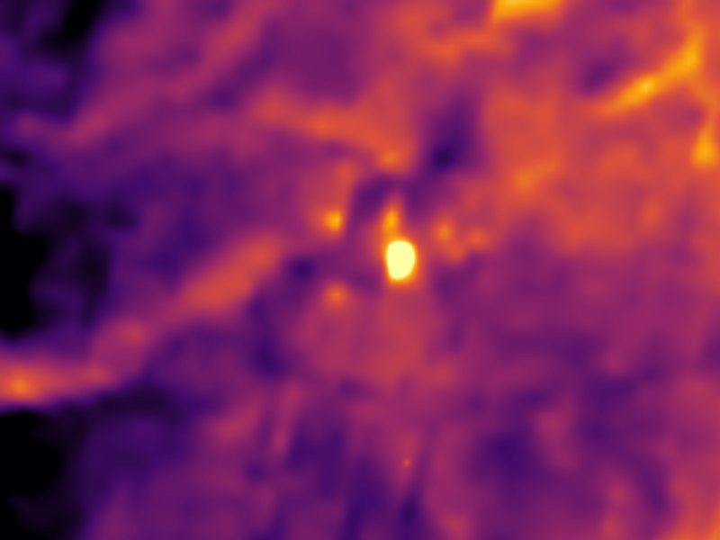 Landsat thermal view of the same ground around Mammoth Hot Springs