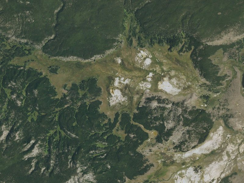 Aerial view of the ground around Queens Laundry