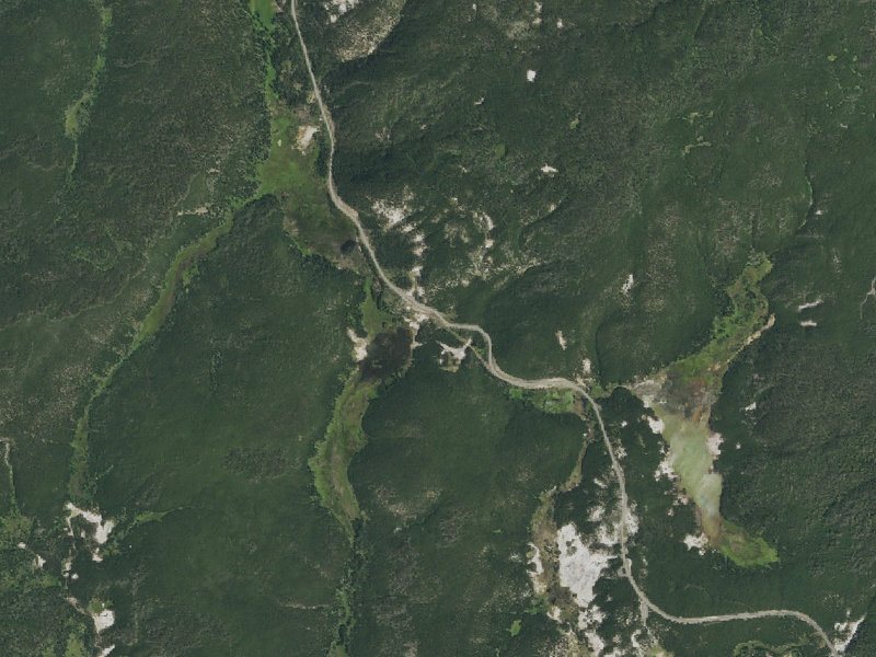 Aerial view of the ground around Roadside Springs, Frying Pan Spring
