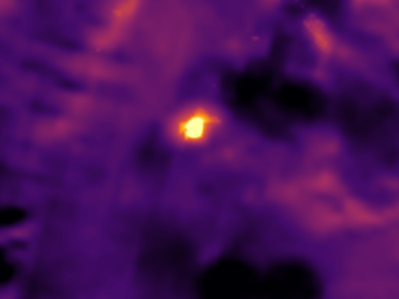 Landsat thermal view of the same ground around Sulphur Hot Springs