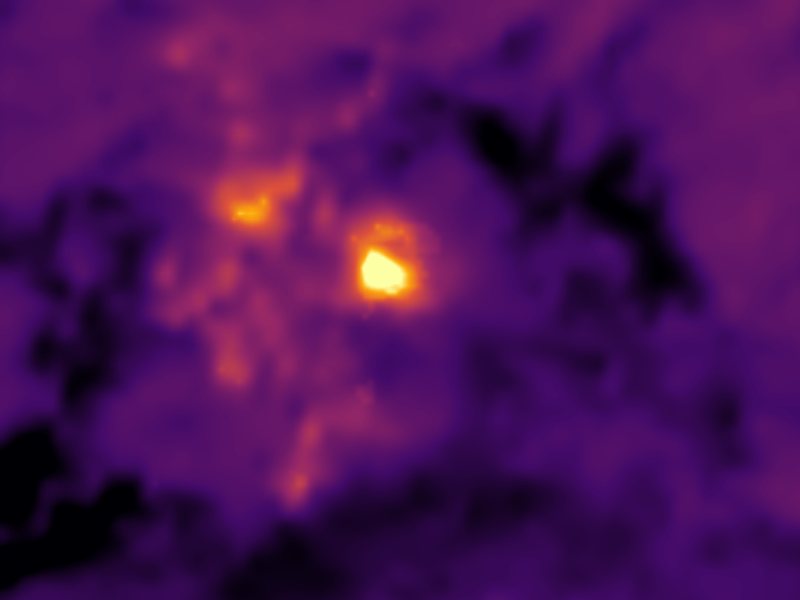 Landsat thermal view of the same ground around 