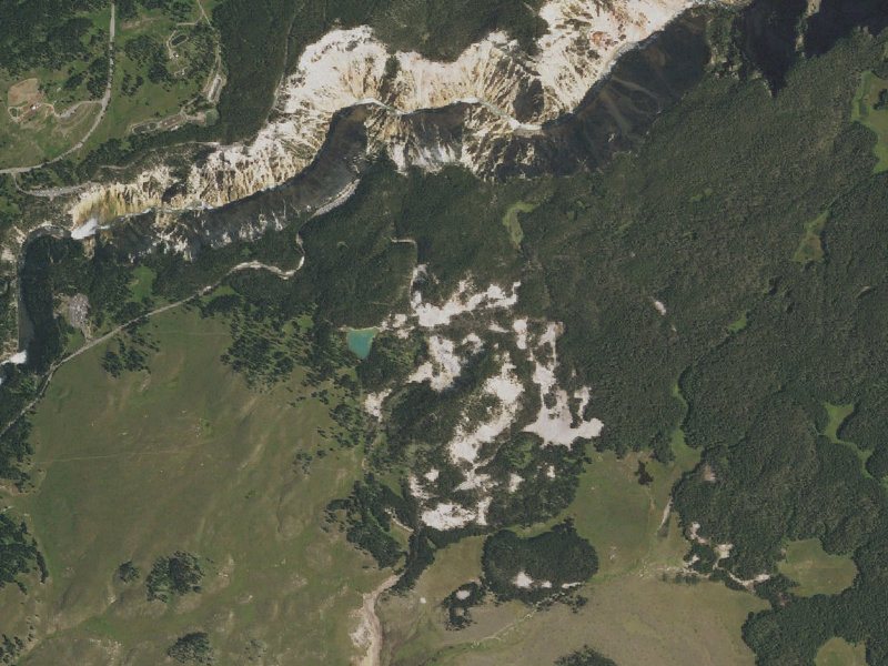 Aerial view of the ground around 
