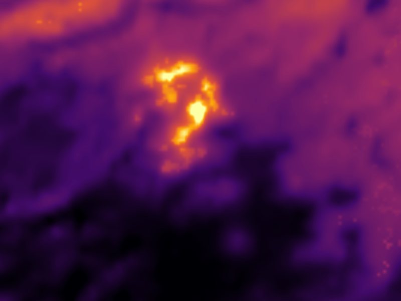 Landsat thermal view of the same ground around Warm Spring