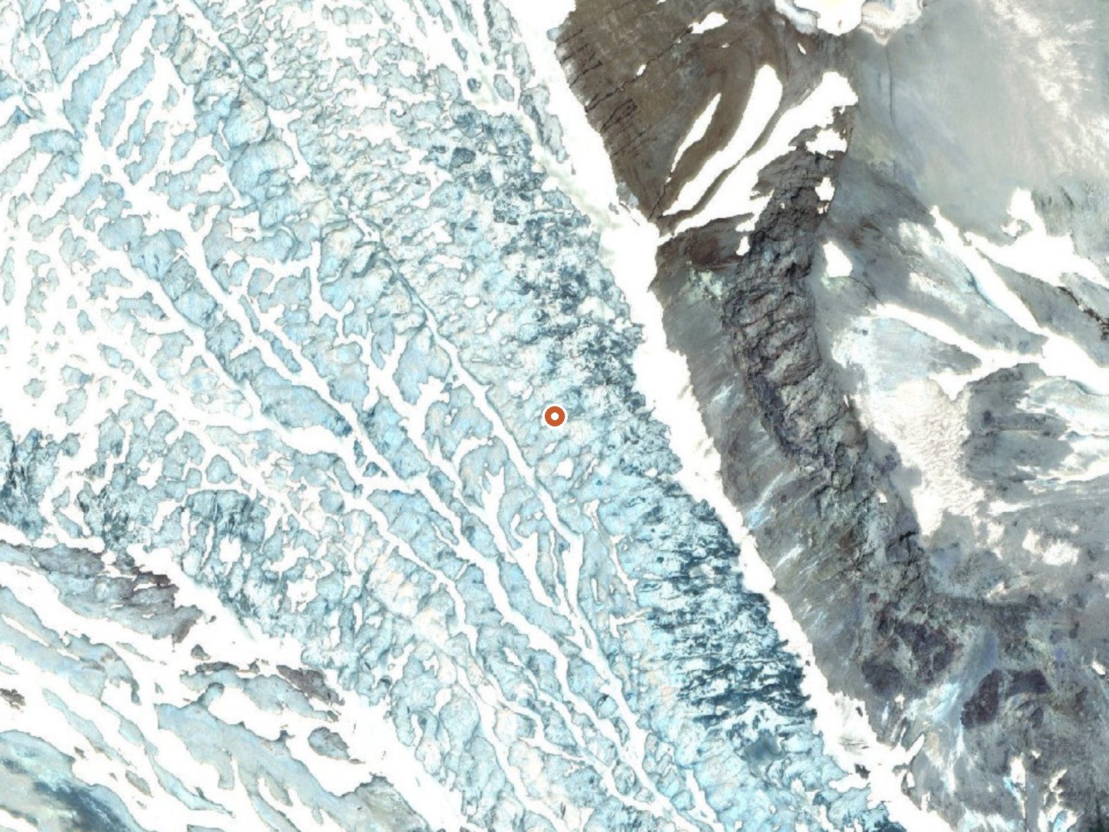 Aerial view of the ground around Hot Springs Near Mt Katmai