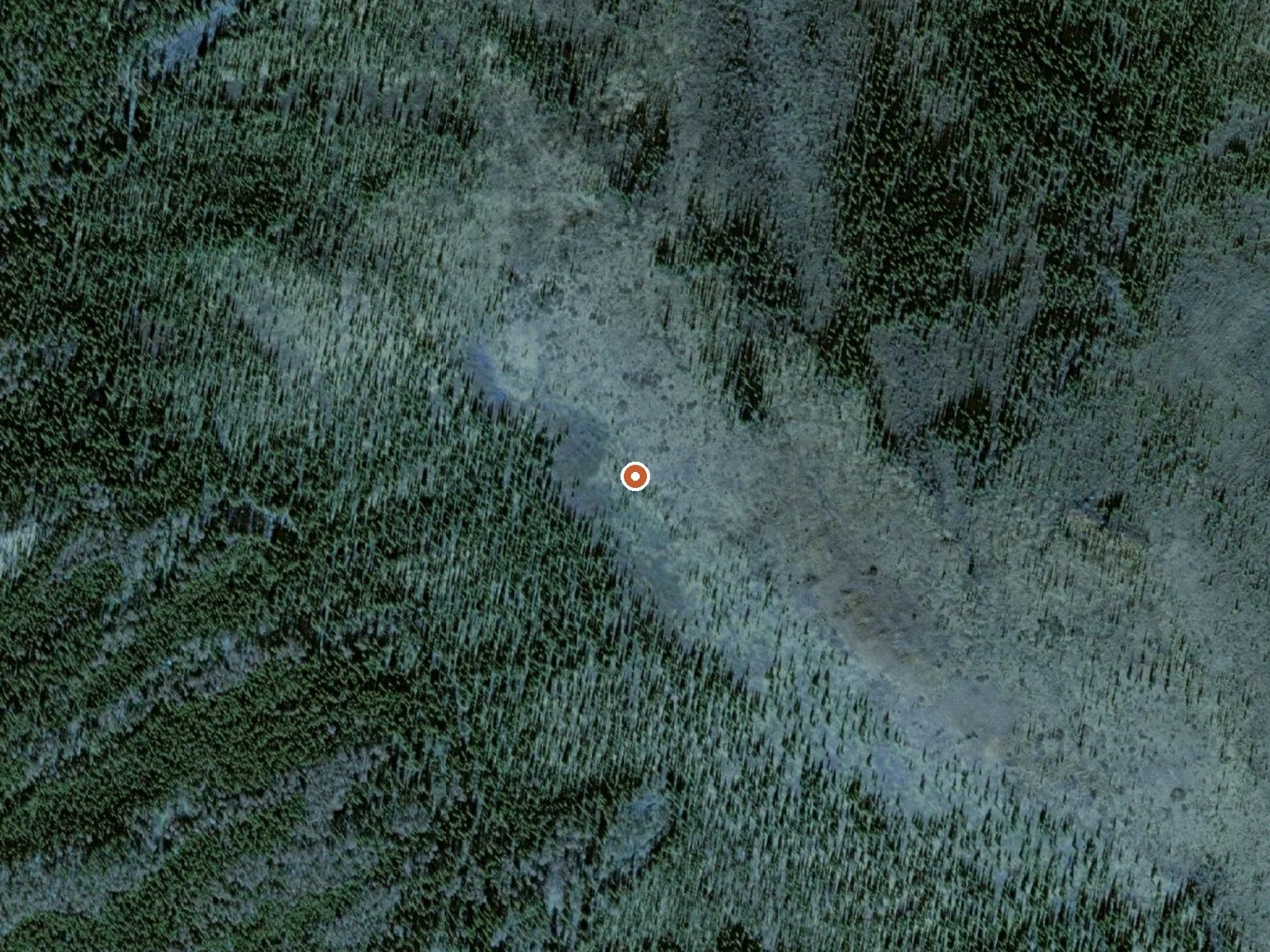 Aerial view of the ground around Hot Springs Near South Bm