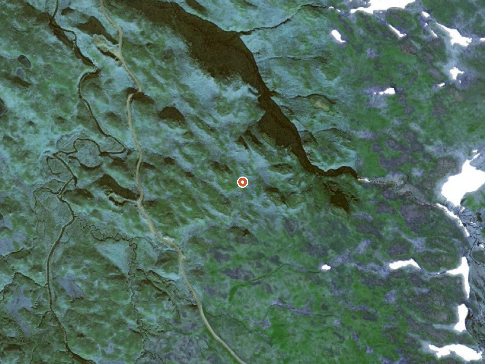 Aerial view of the ground around Hot Springs Near Summer Bay