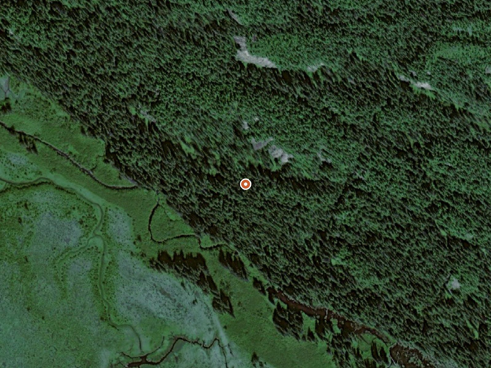 Aerial view of the ground around Chief Shakes Hot Springs