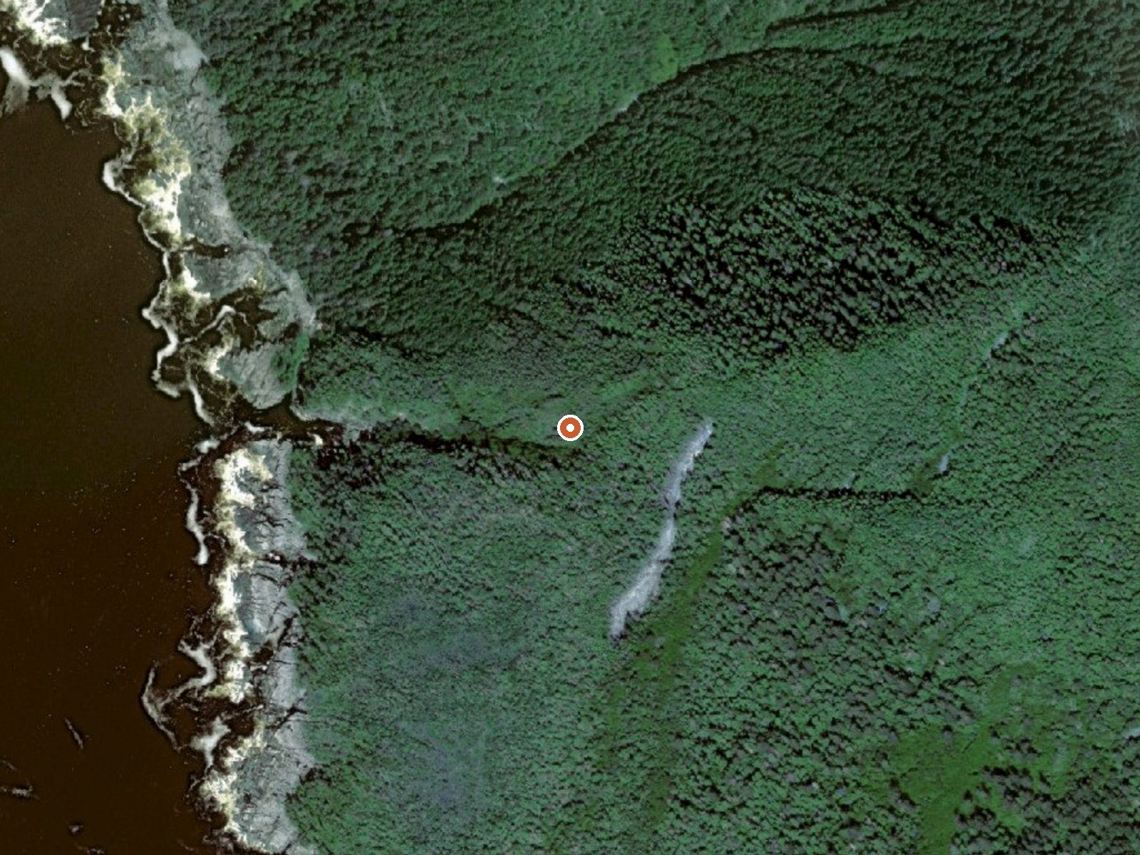 Aerial view of the ground around Dalton (Craig) Hot Springs