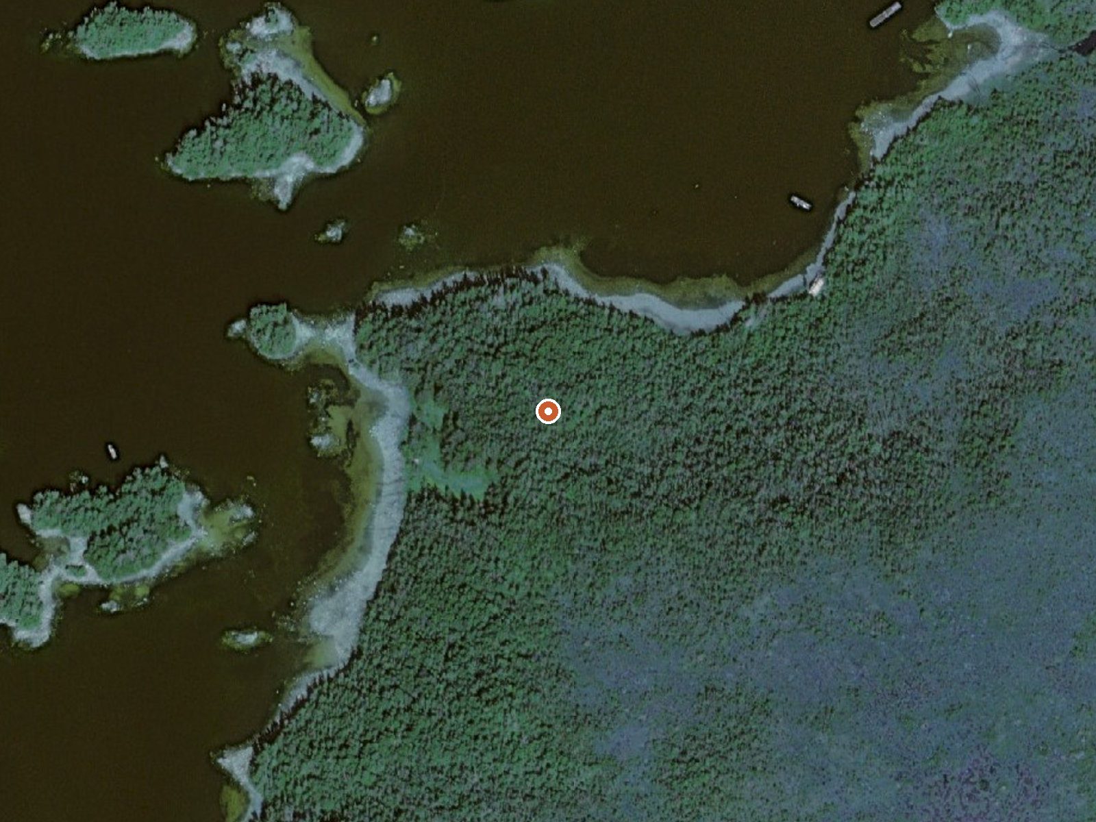 Aerial view of the ground around Goddard Hot Springs