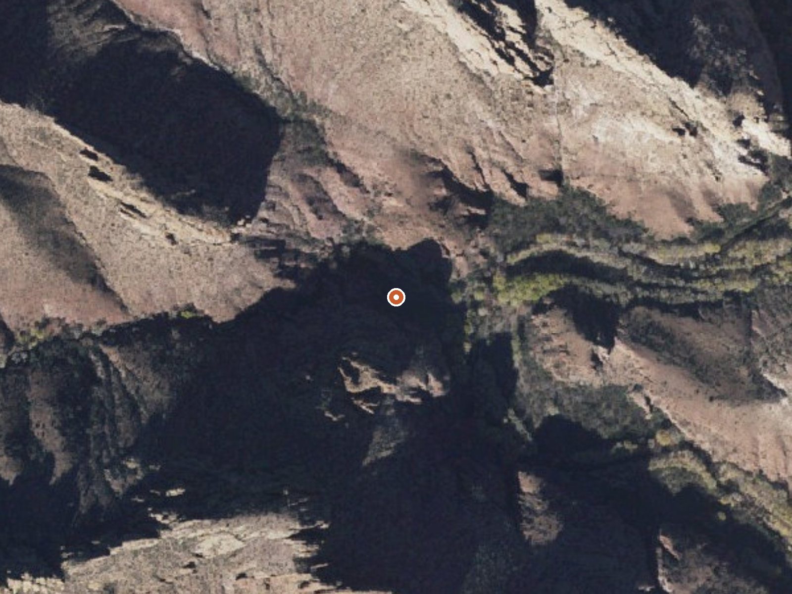 Aerial view of the ground around Eagle Creek Hot Springs