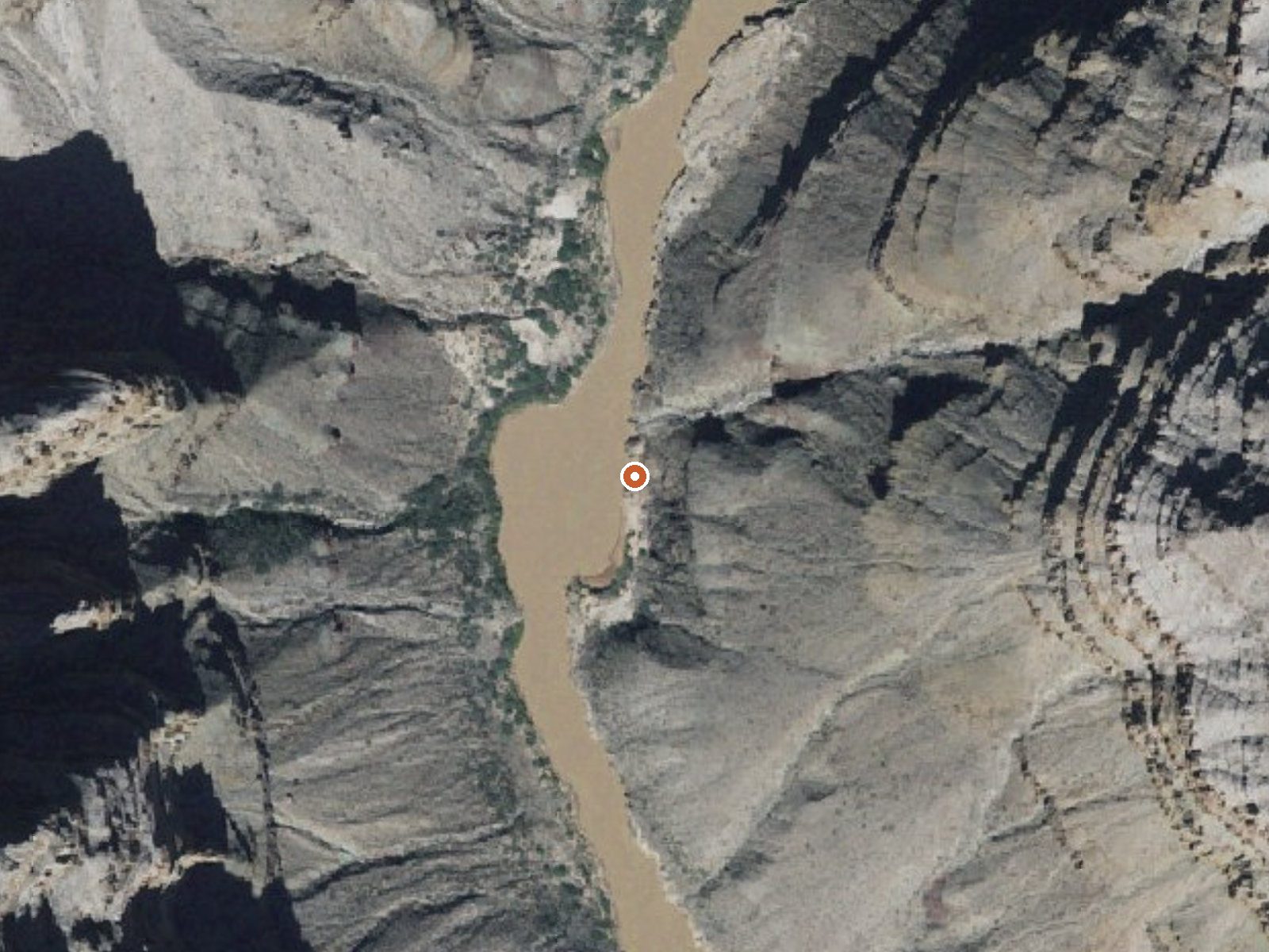 Aerial view of the ground around Pumpkin Spring