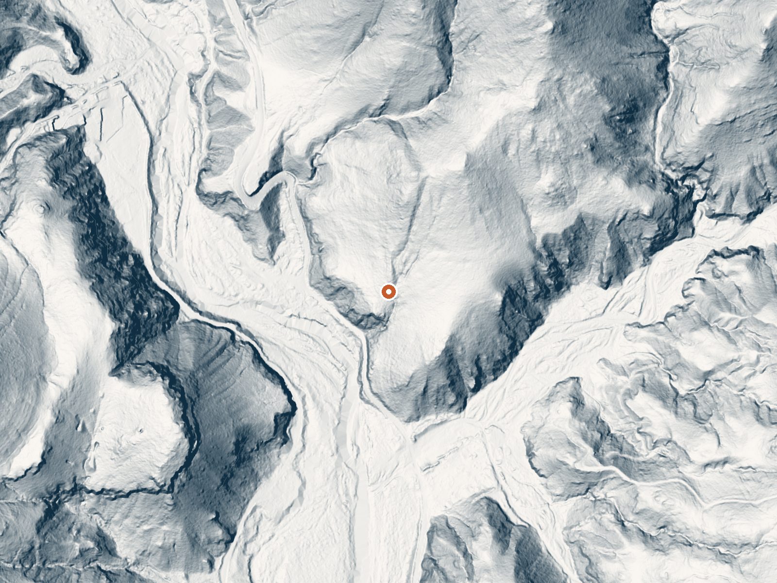 LiDAR bare-earth view of the same ground around Seep