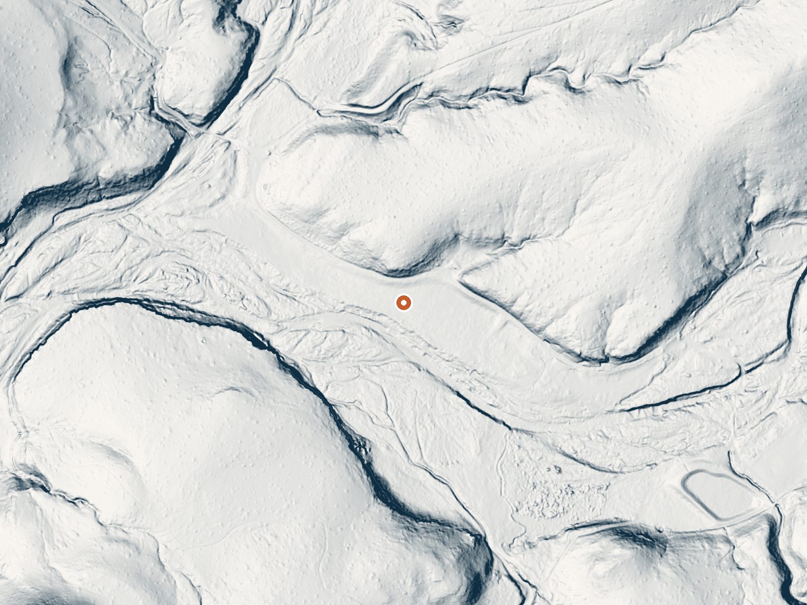 LiDAR bare-earth view of the same ground around Soda Spring