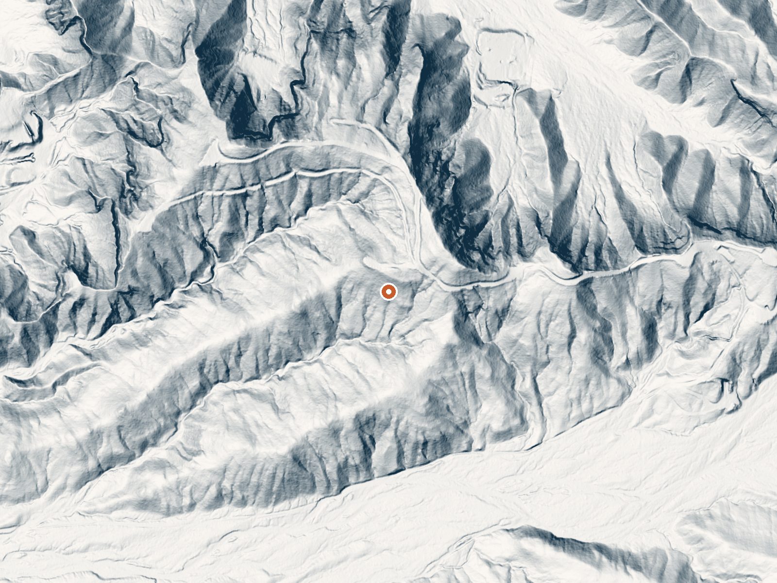 LiDAR bare-earth view of the same ground around Tom Brown Warm Spring