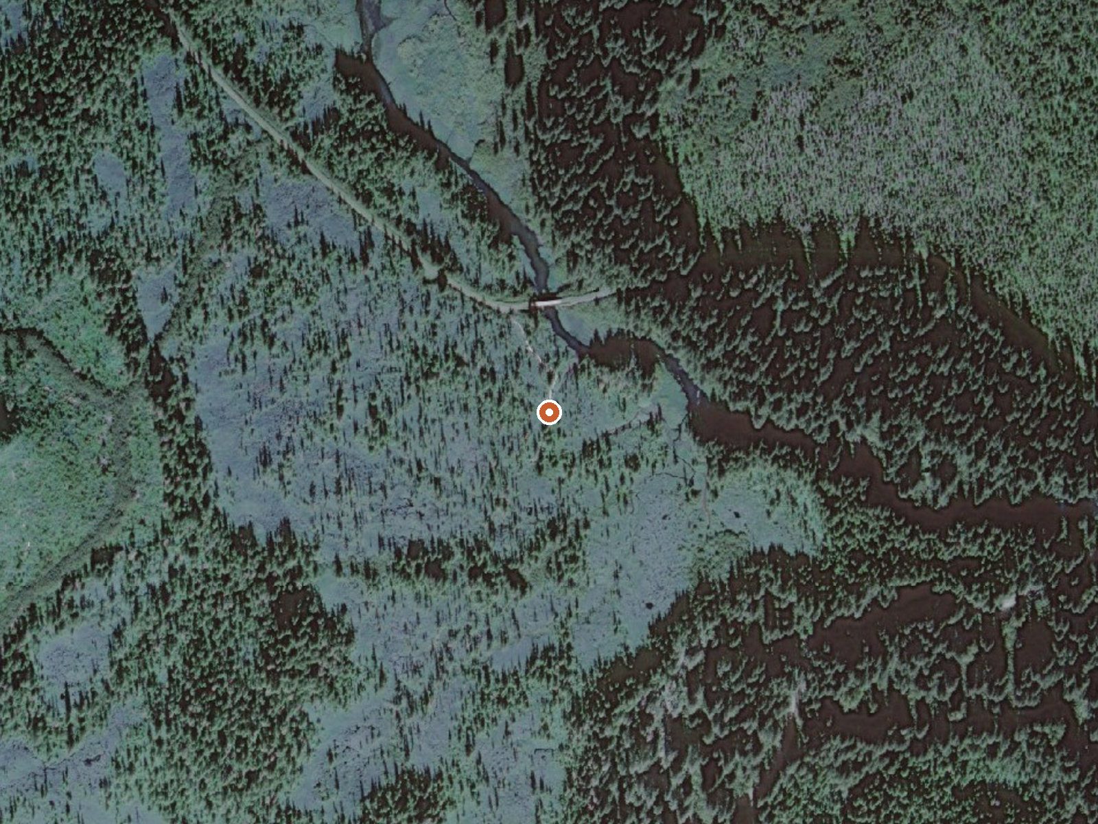 Aerial view of the ground around Neka Hot Spring