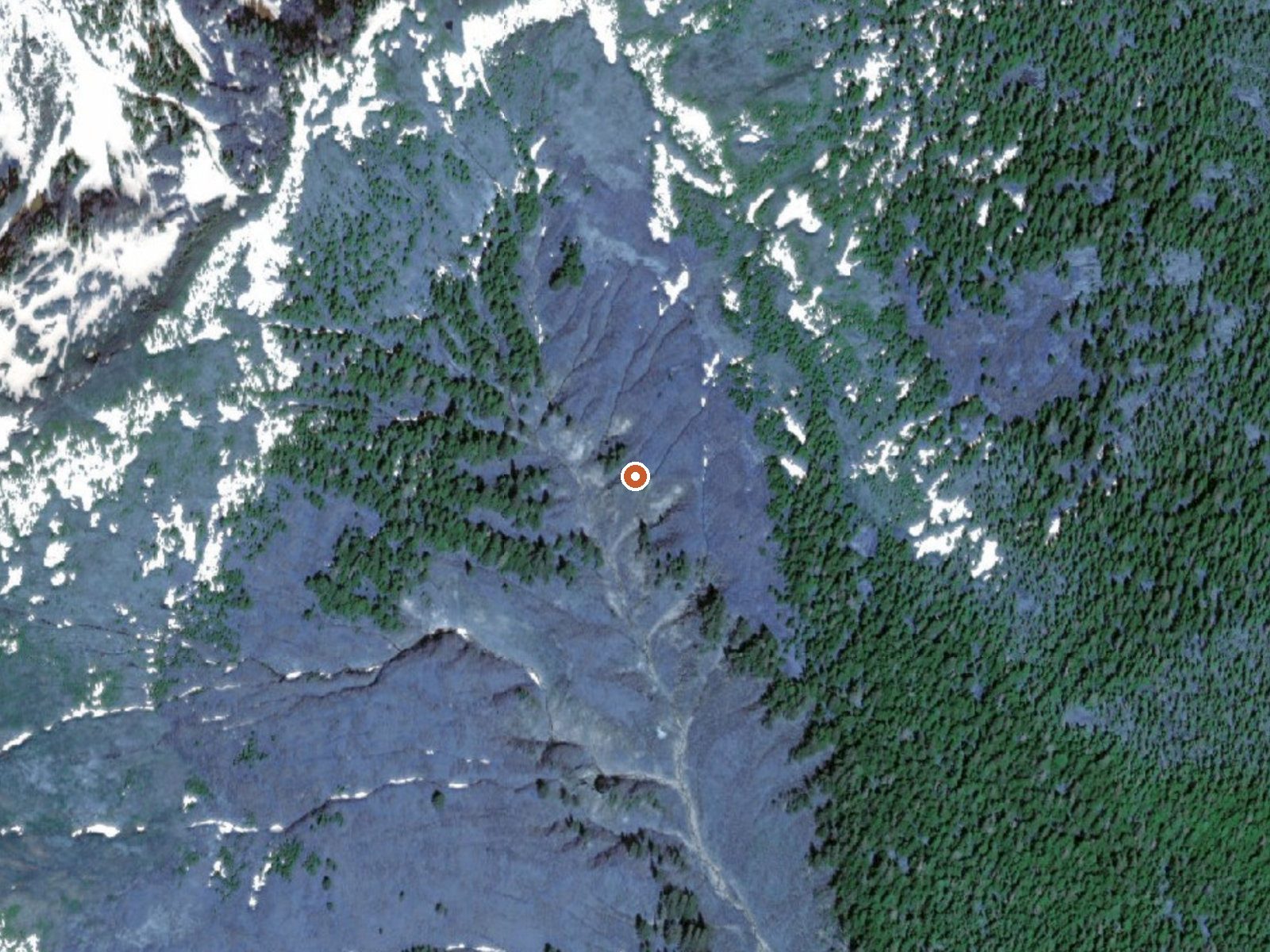 Aerial view of the ground around Nylen Hot Springs