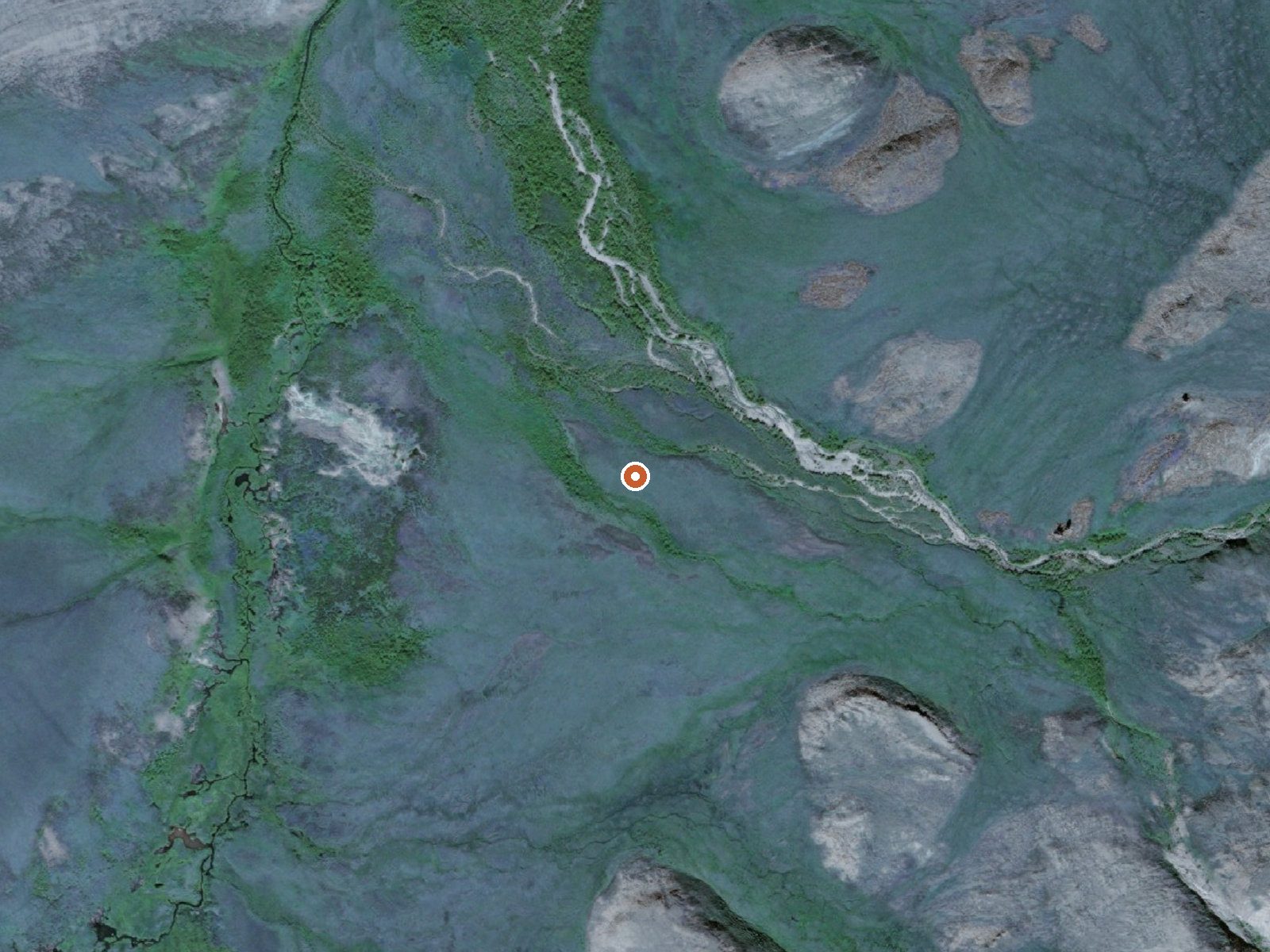 Aerial view of the ground around Red Hill Spring