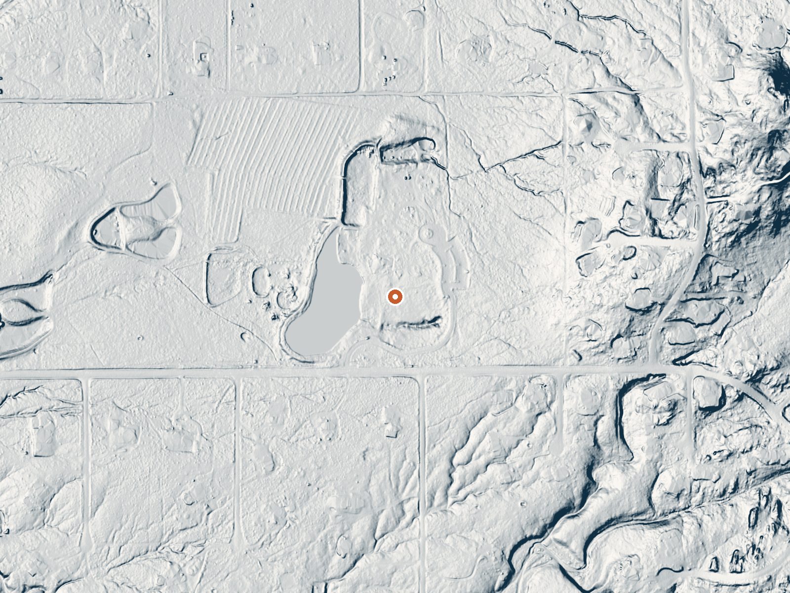 LiDAR bare-earth view of the same ground around Agua Caliente