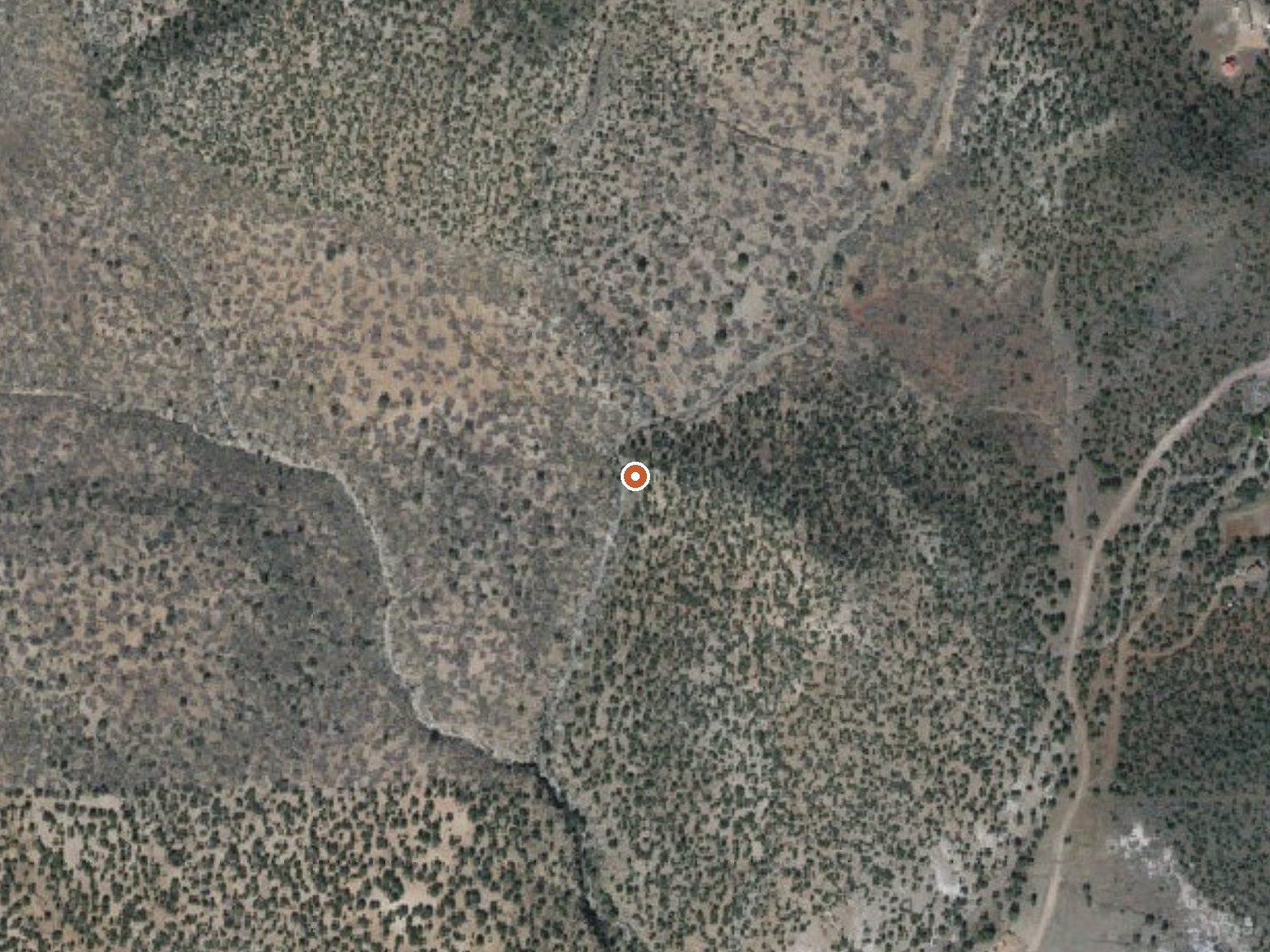 Aerial view of the ground around Casa Grande Spring