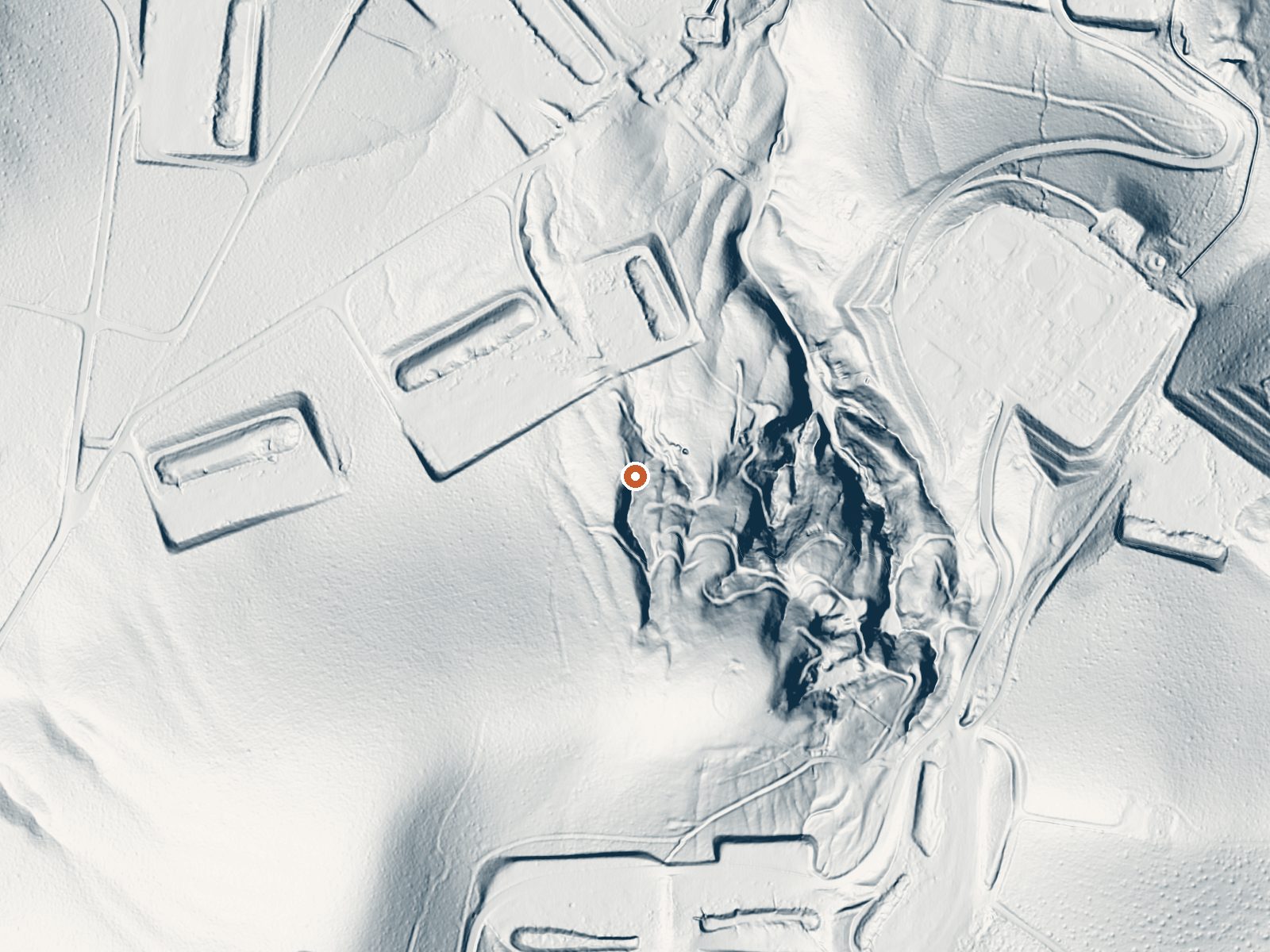 LiDAR bare-earth view of the same ground around Devils Kitchen