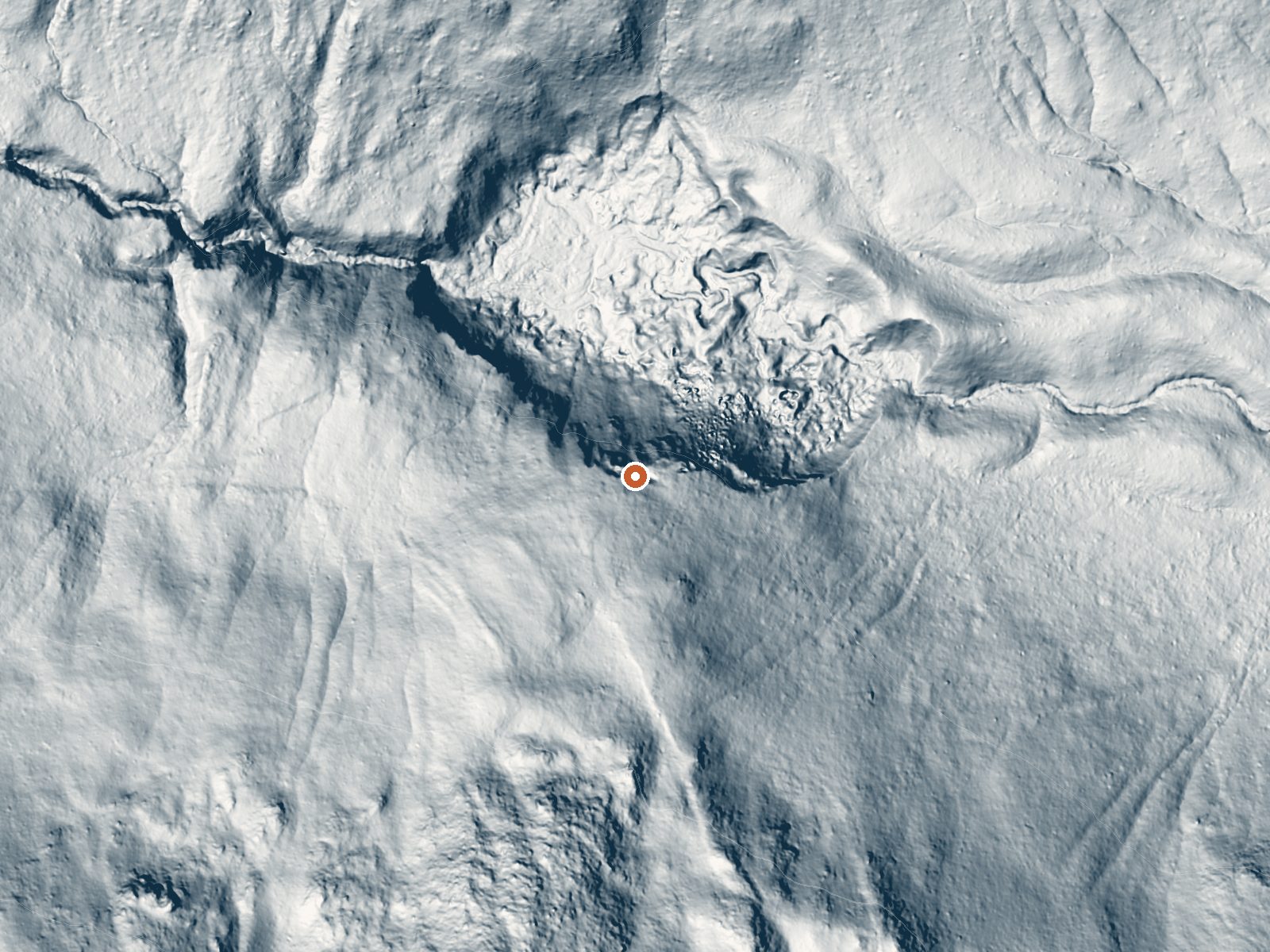 LiDAR bare-earth view of the same ground around Devils Kitchen
