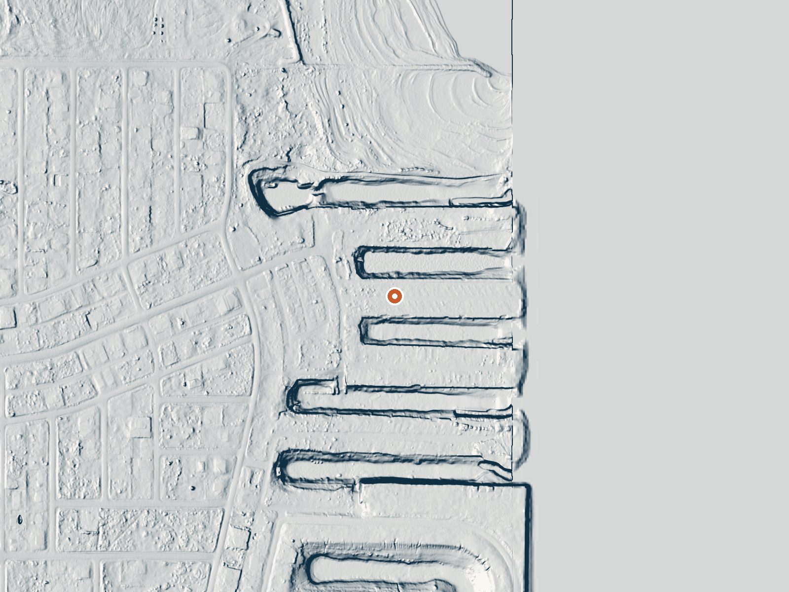 LiDAR bare-earth view of the same ground around Fish Springs