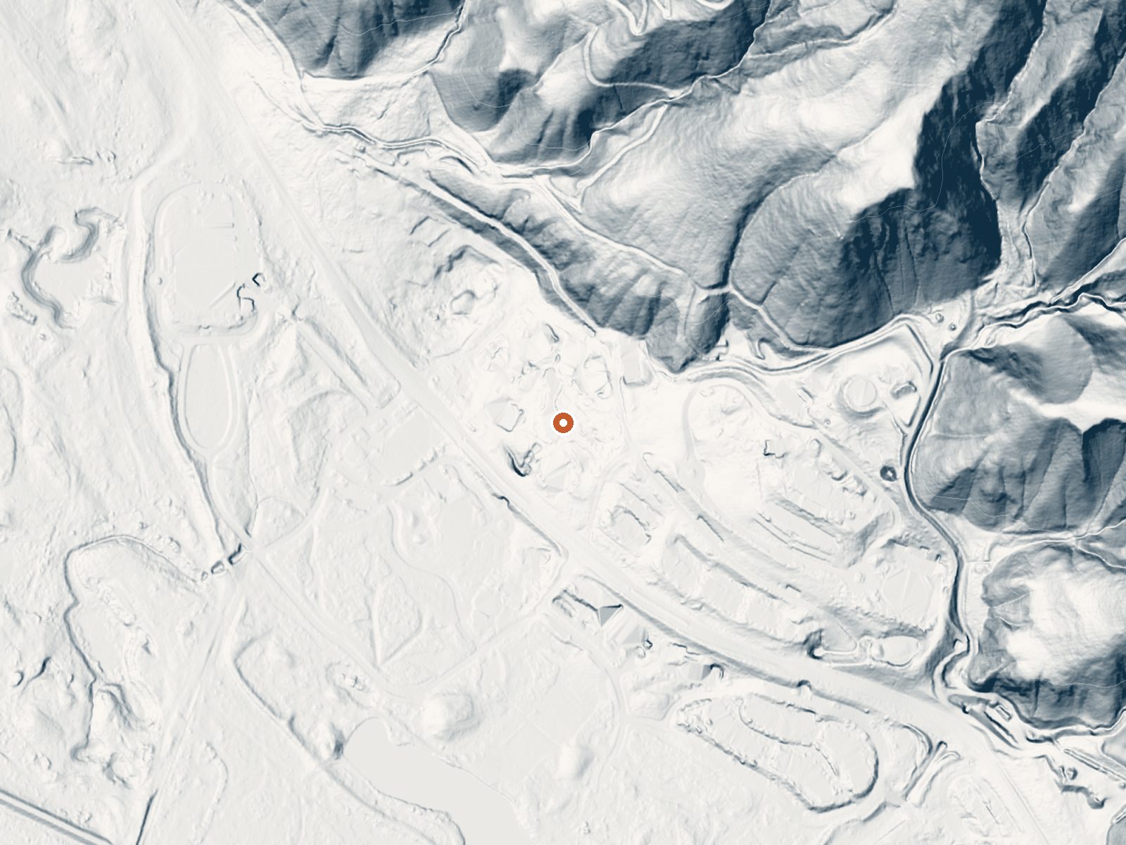 LiDAR bare-earth view of the same ground around Gilman Hot Springs