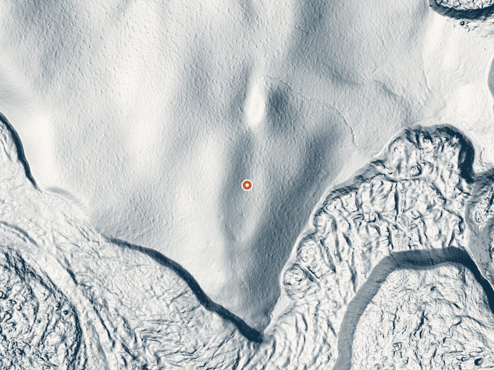 LiDAR bare-earth view of the same ground around Hot Spot