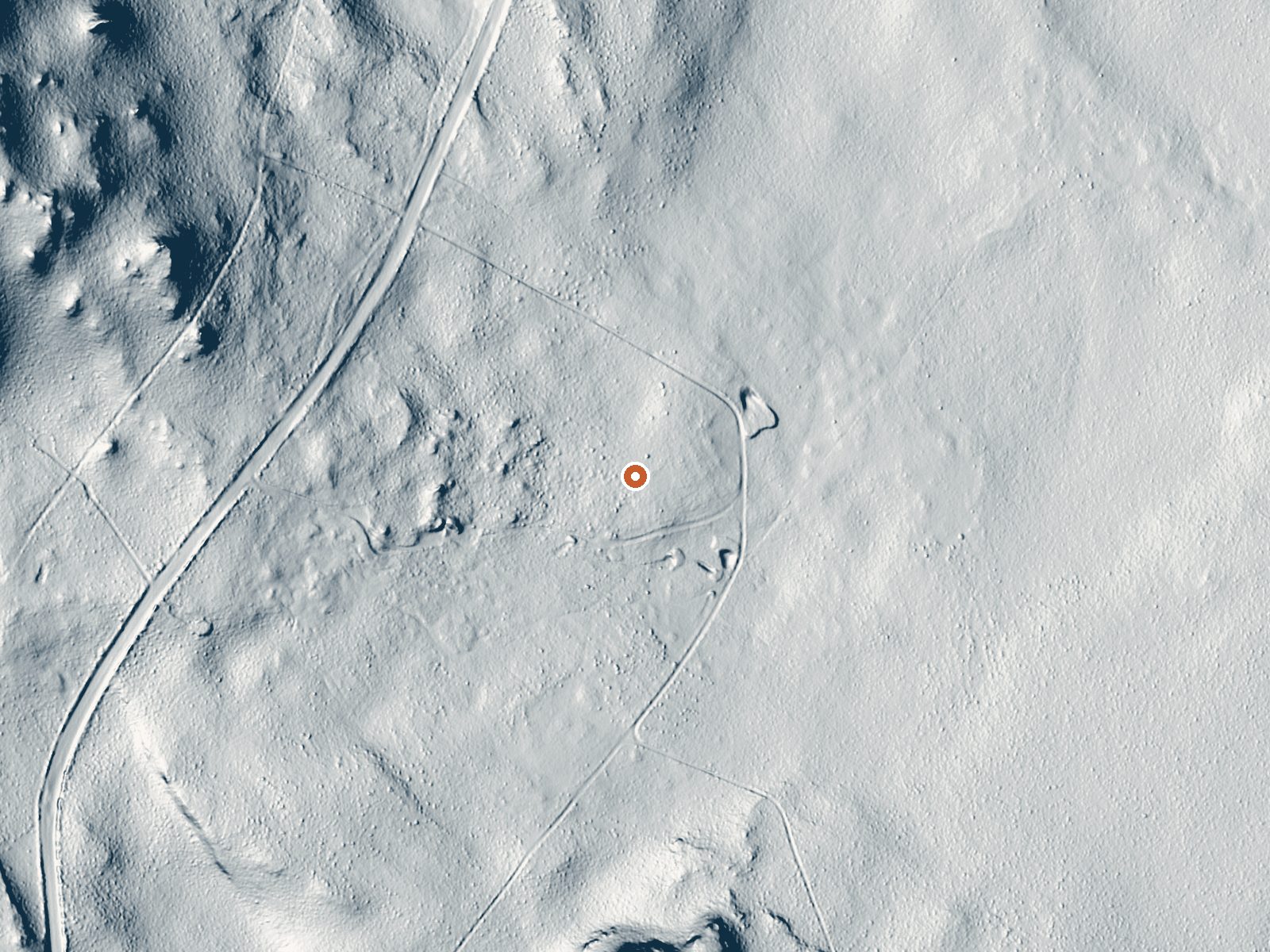 LiDAR bare-earth view of the same ground around Hot Springs