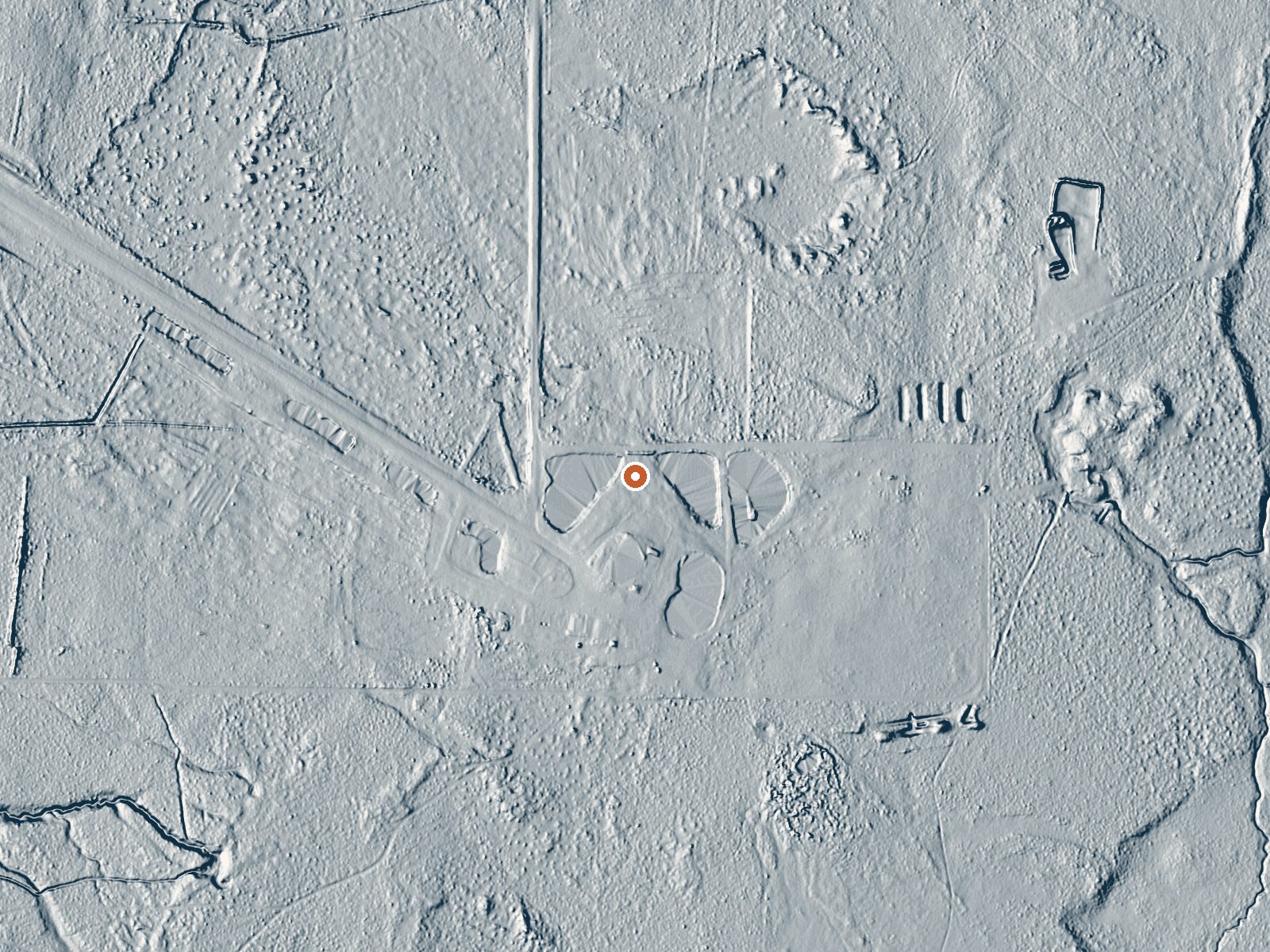 LiDAR bare-earth view of the same ground around Hot Springs (Surprise Valley)