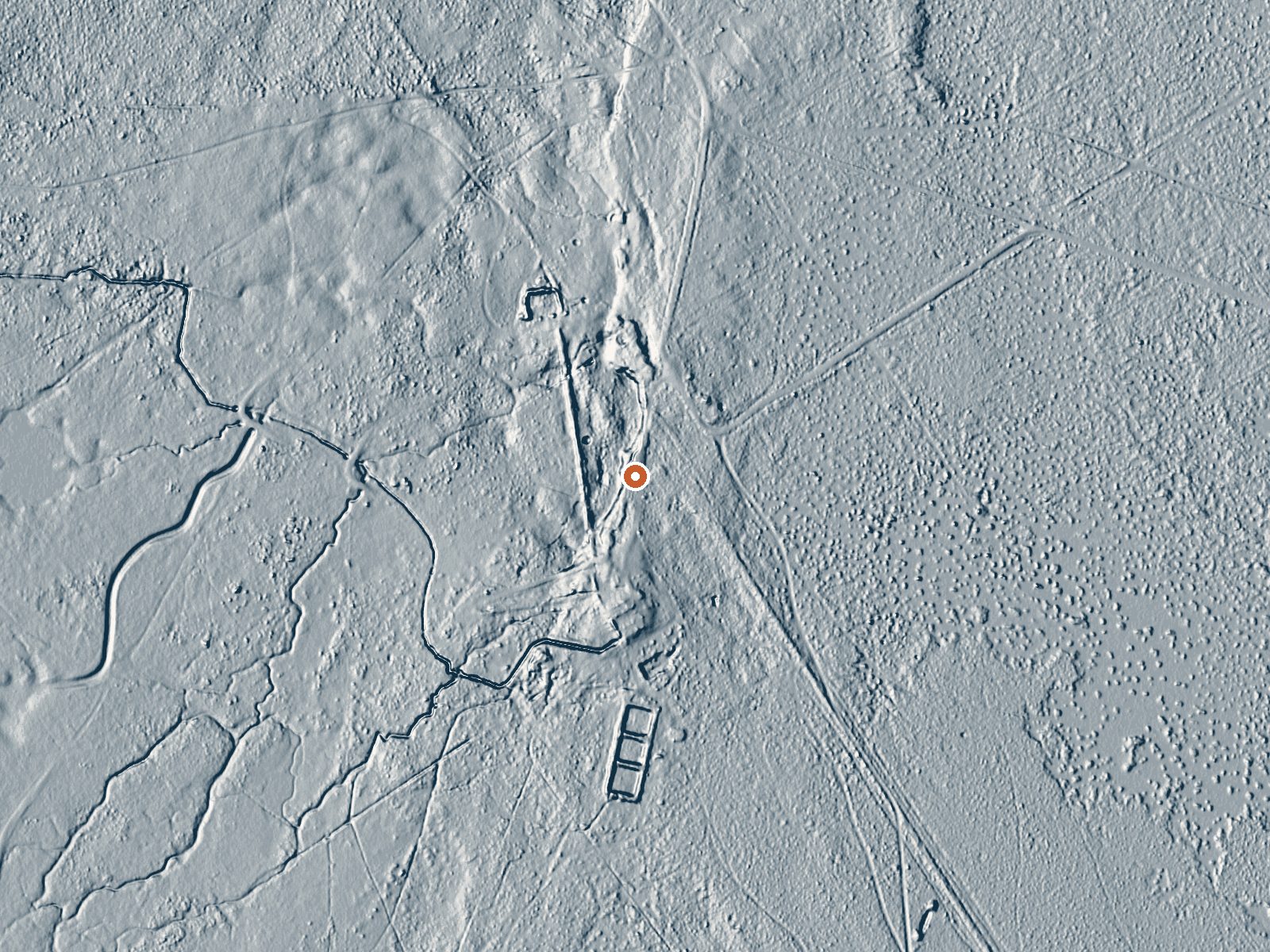 LiDAR bare-earth view of the same ground around Amedee Hot Springs