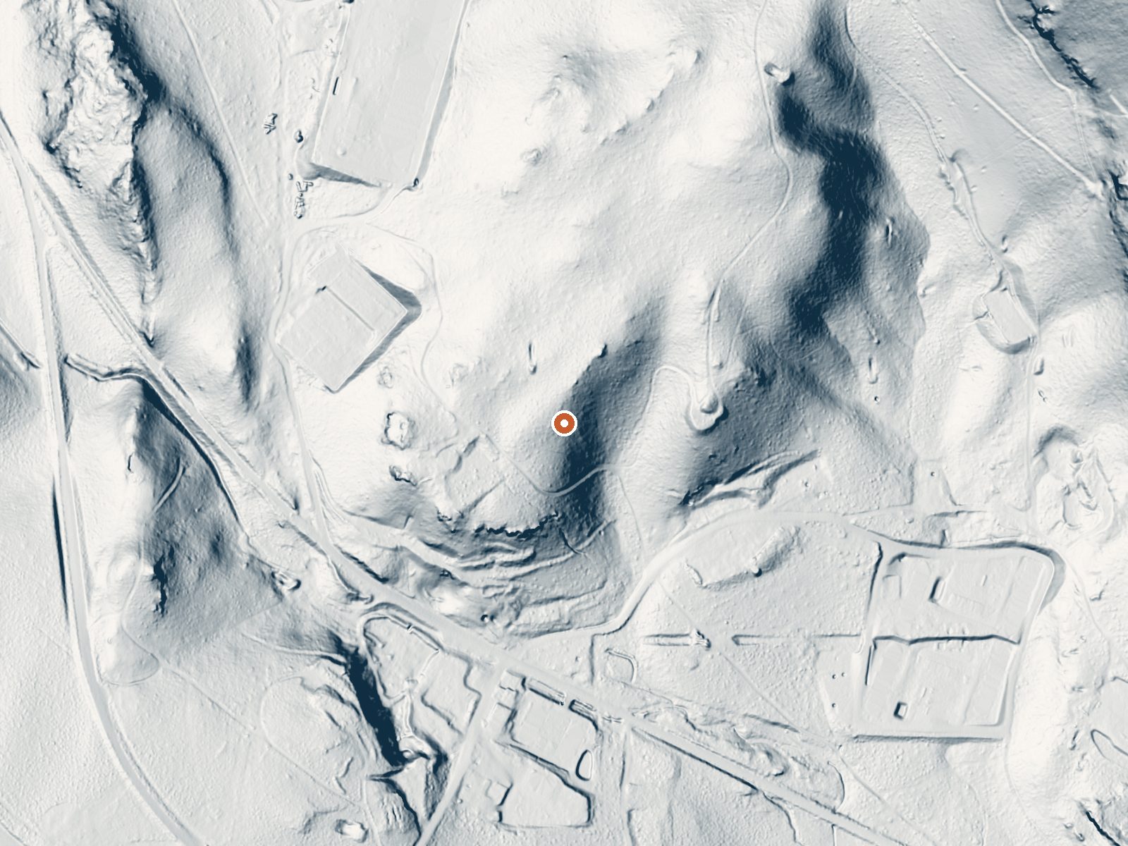 LiDAR bare-earth view of the same ground around Casa Diablo Hot Springs And Geyser