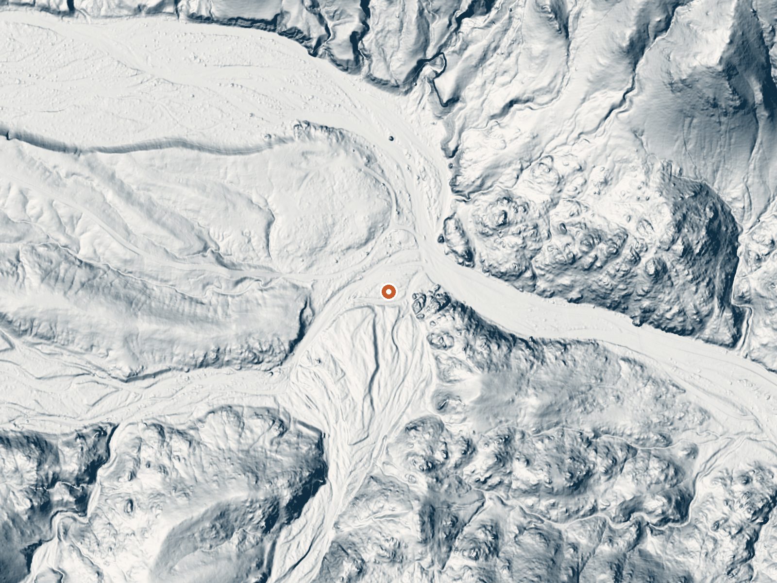 LiDAR bare-earth view of the same ground around Corn Spring