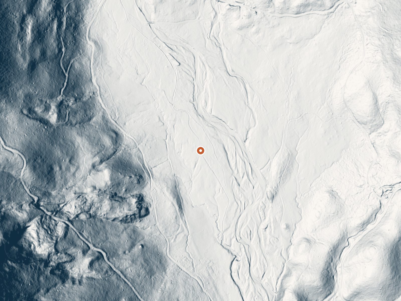 LiDAR bare-earth view of the same ground around Morgan Hot Spring