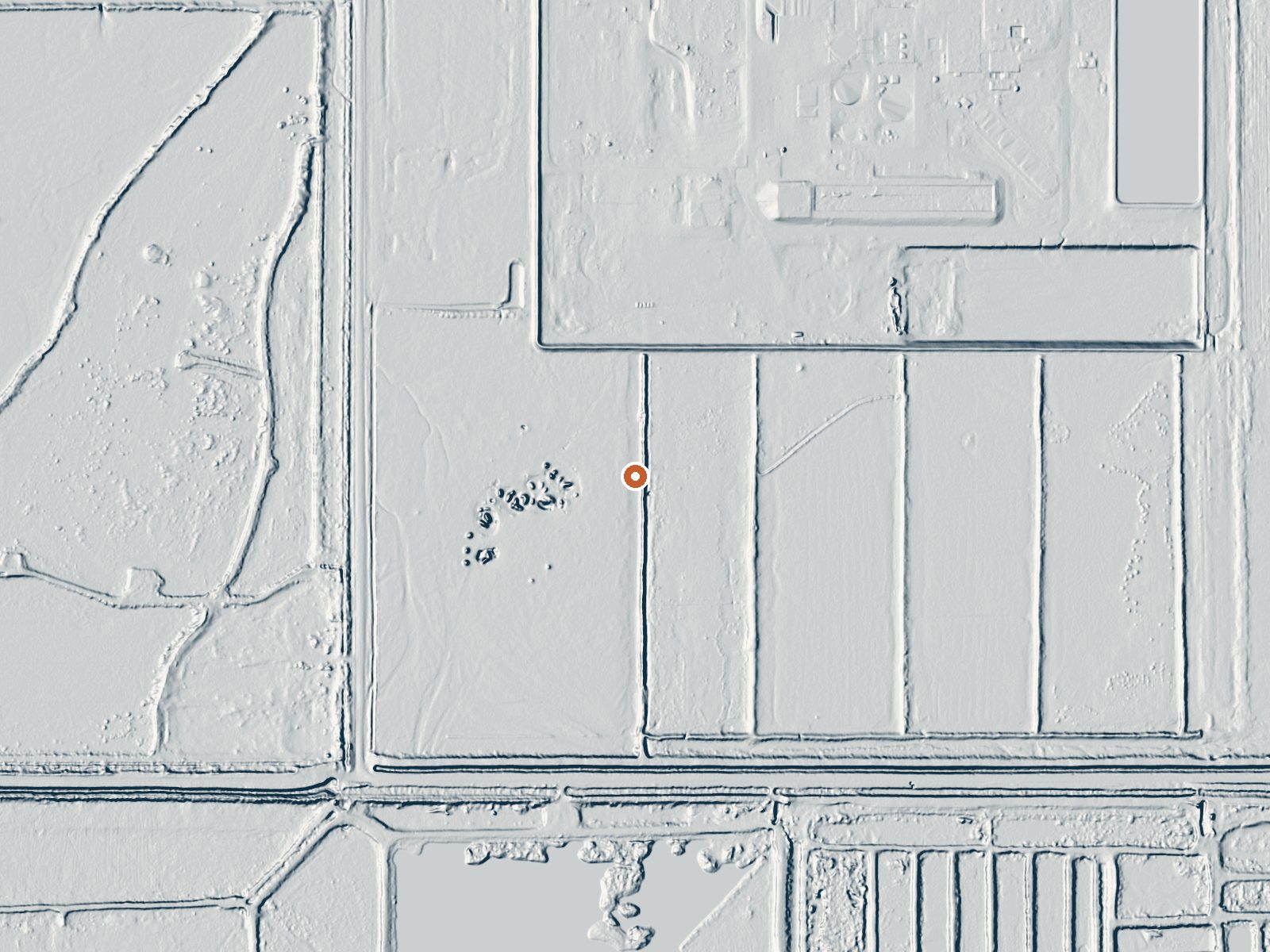 LiDAR bare-earth view of the same ground around Mud Pots