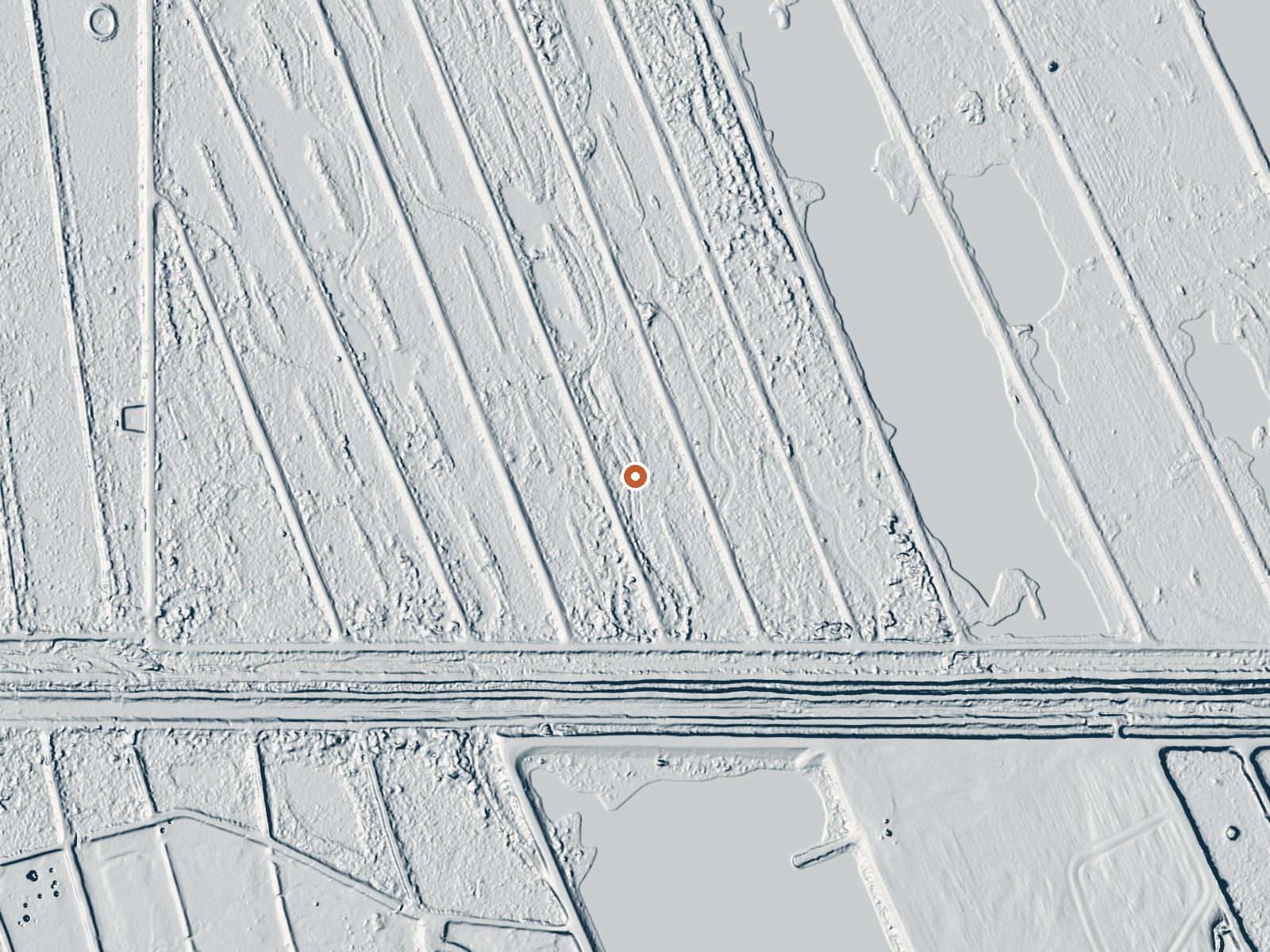 LiDAR bare-earth view of the same ground around Mud Volcanoes