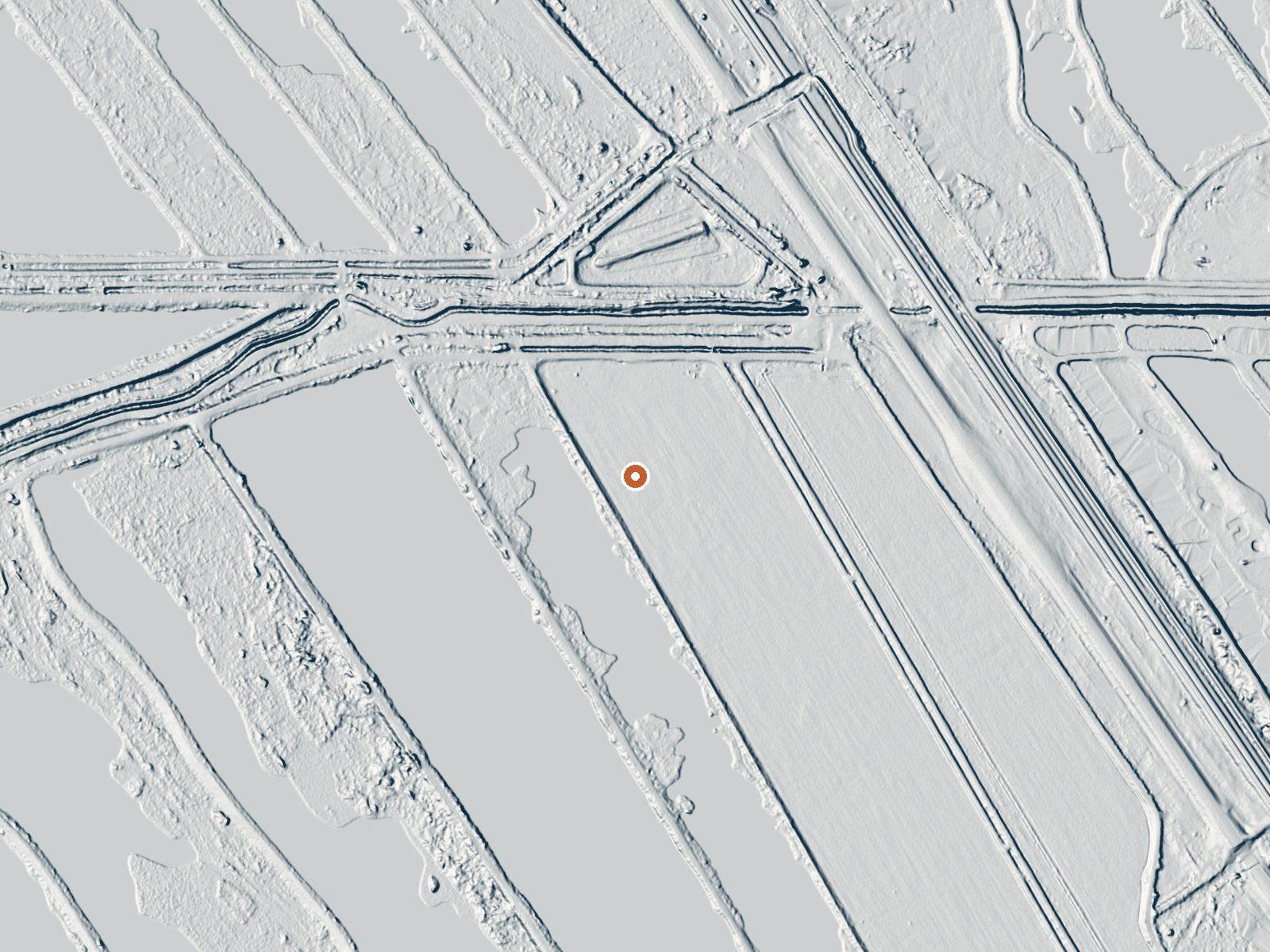 LiDAR bare-earth view of the same ground around Mud Volcanoes